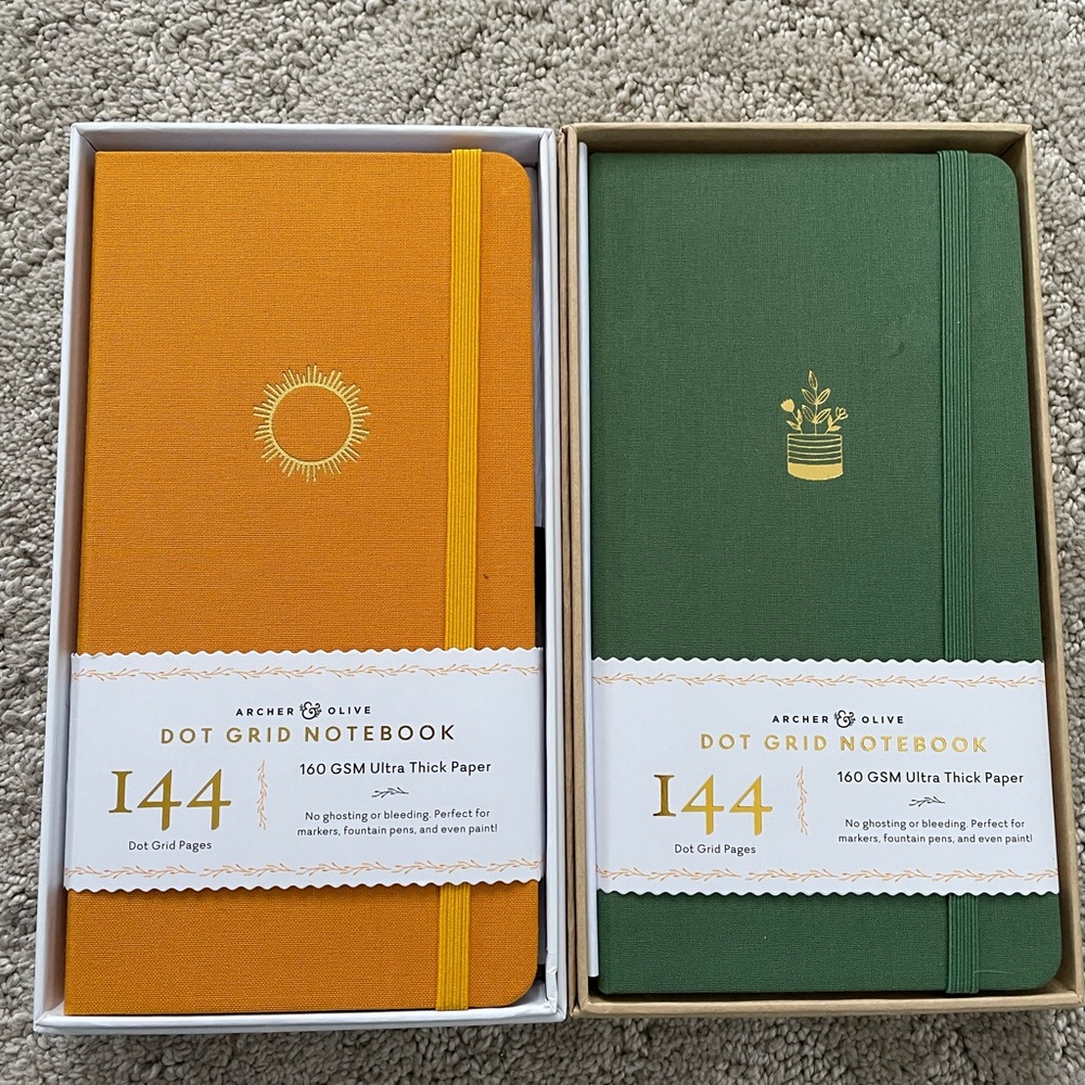 Brand new Archer & Olive standard size dot grid notebooks